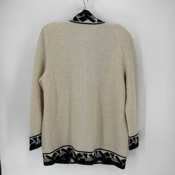 Womens Alpaca Open Front Cardigan Large MonRepos Sweater Boho Grandpacore - Picture 5 of 5